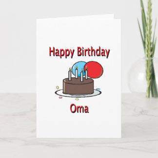 Tarjeta Feliz cumpleaños Oma Abuela alemana diseño de cump