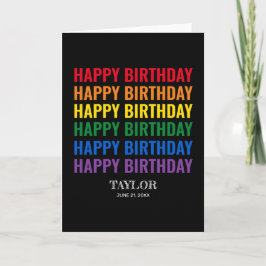 Tarjeta Feliz cumpleaños orgullo LGBT Transgénero LGBTQ