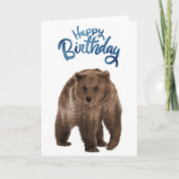 Feliz Cumpleaños Oso del Bosque Marrón