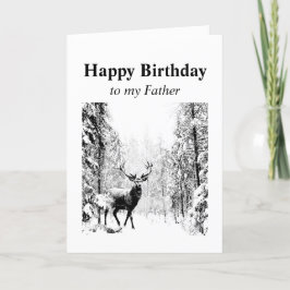 Tarjeta Feliz cumpleaños, padre Vintage Stag, ciervo
