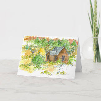 Tarjeta Feliz cumpleaños País Cabina Paisaje del Desierto