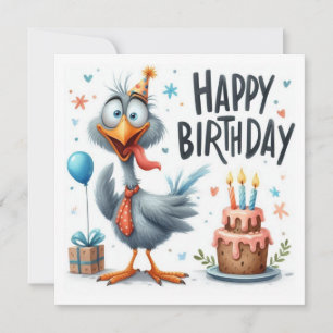 TARJETA FELIZ CUMPLEAÑOS PÁJARO