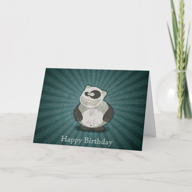 Tarjeta Feliz cumpleaños Panda (Anverso)