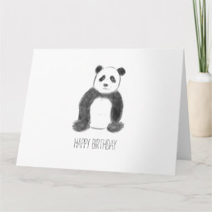 Tarjeta Feliz cumpleaños panda