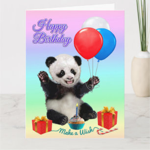 TARJETA FELIZ CUMPLEAÑOS PANDA