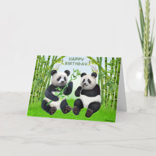 Tarjeta Feliz cumpleaños Panda