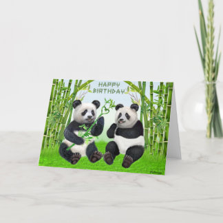 Tarjeta Feliz cumpleaños Panda