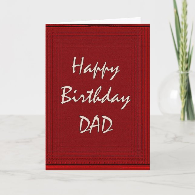 Tarjeta Feliz cumpleaños papá (Anverso)