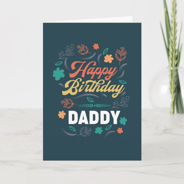 Tarjeta Feliz cumpleaños papá (Anverso)