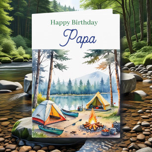 Tarjeta Feliz cumpleaños Papá    Caja de aparejos de pesca