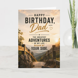 Tarjeta Feliz Cumpleaños Papá Cita Aventura Rústica