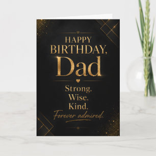 Tarjeta Feliz Cumpleaños Papá Cita, Fuerte Sabio Amable Po