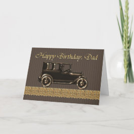 Tarjeta Feliz cumpleaños, papá Classic auto