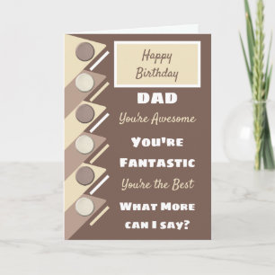 Tarjeta Feliz cumpleaños papá, eres la mejor crema marrón