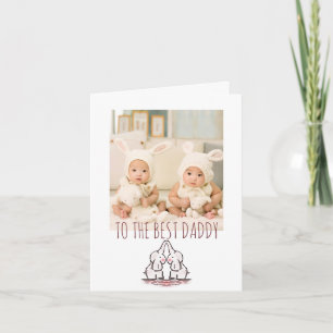 Tarjeta Feliz cumpleaños, papá, foto de Twins Card