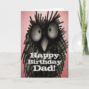 Tarjeta ¡Feliz cumpleaños papá! - Gracioso Padre de Lechuz