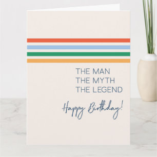 Tarjeta Feliz Cumpleaños Papá Leyenda Divertido Sencillo