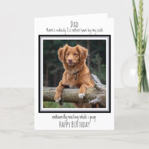 Tarjeta Feliz cumpleaños papá lindo foto de perro - Dog Da