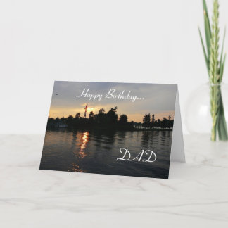Tarjeta ¡Feliz cumpleaños papá!-Mil Puesta de sol en la is