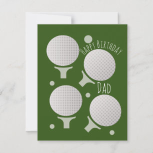 Tarjeta Feliz Cumpleaños Papá Padre Abuelo Golf