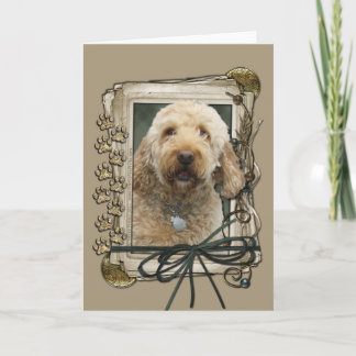 Tarjeta Feliz cumpleaños - Papas de piedra - Golden Doodle