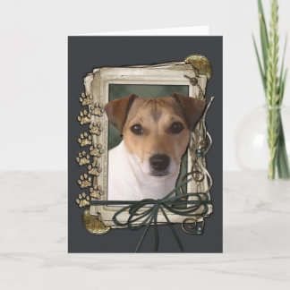 Tarjeta Feliz cumpleaños - Papas de piedra - Jack Russell
