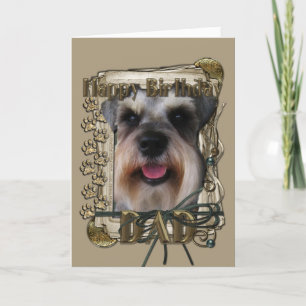Tarjeta Feliz cumpleaños - Papas de piedra - Schnauzer - p
