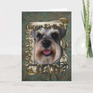 Tarjeta Feliz cumpleaños - Papas de piedra - Schnauzer - p