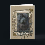 Tarjeta Feliz cumpleaños - Papas de piedra - Terranova<br><div class="desc">¡Qué podría decir Feliz cumpleaños mejor que este perro de Terranova que te ayuda a celebrar!</div>