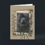 Tarjeta Feliz cumpleaños - Papas de piedra - Terranova<br><div class="desc">¡Qué podría decir Feliz cumpleaños mejor que este perro de Terranova que te ayuda a celebrar!</div>
