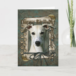 Tarjeta Feliz cumpleaños - Papas de piedra - Whippet