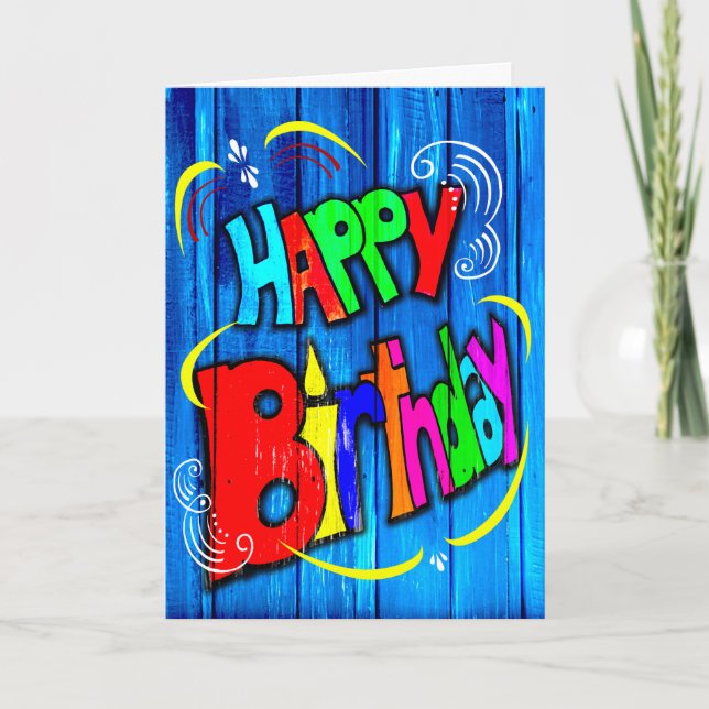 Tarjeta Feliz cumpleaños para cualquiera (Anverso)