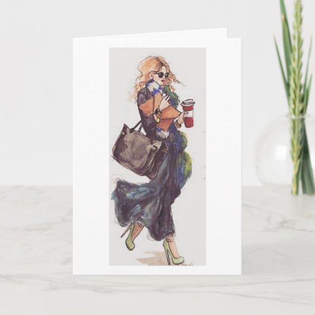 TARJETA FELIZ CUMPLEAÑOS PARA DISFRUTAR DE "LA DAMA EN CAM (Anverso)
