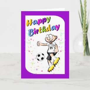 Tarjeta Feliz cumpleaños para el futbolista más valiente