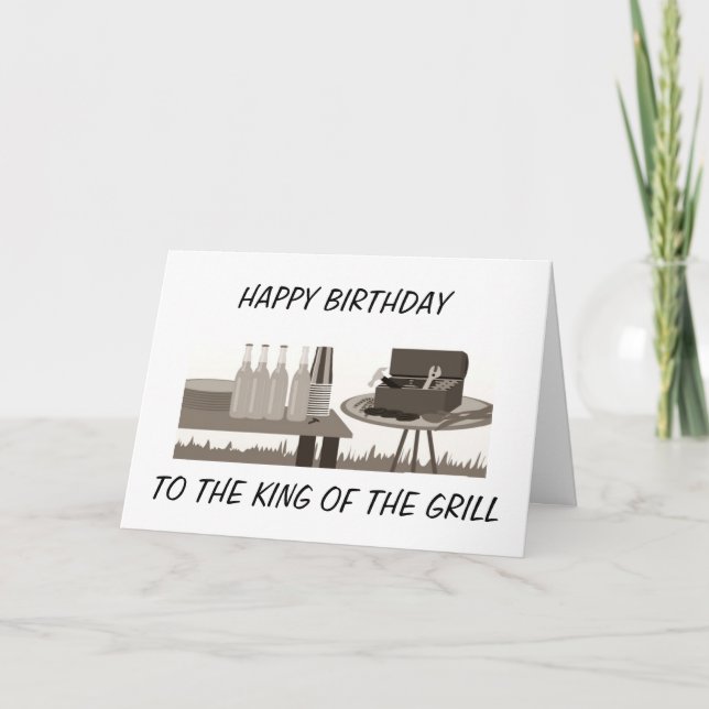 TARJETA FELIZ CUMPLEAÑOS PARA "EL REY DEL GRILL" (Anverso)