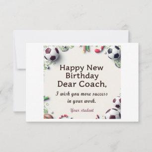 Tarjeta Feliz Cumpleaños Para Entrenador