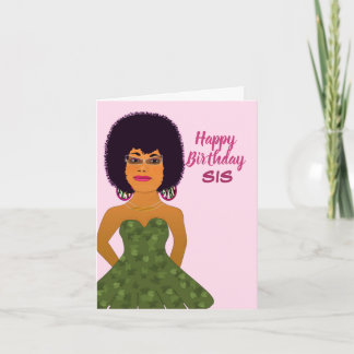 Tarjeta Feliz cumpleaños para los afroamericanos