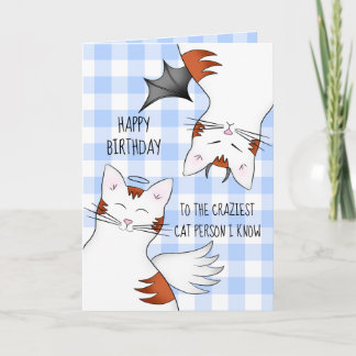 Tarjeta Feliz cumpleaños para los amantes de los gatos loc