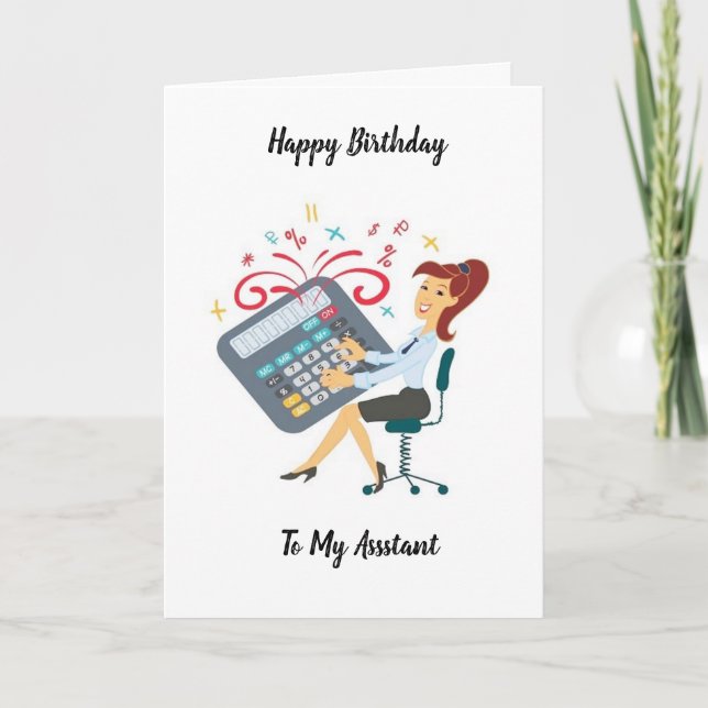 TARJETA FELIZ CUMPLEAÑOS PARA MI ***AYUDANTE*** (Anverso)