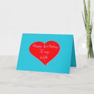 Tarjeta Feliz Cumpleaños Para Mi Esposa   Corazón de Moda 