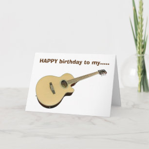 TARJETA FELIZ CUMPLEAÑOS PARA MI "GUITARISTA" FAVORITO