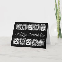 Feliz cumpleaños para profesor de teatro, máscaras