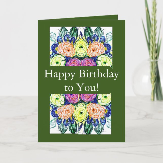 Tarjeta ¡Feliz cumpleaños para ti! (Anverso)