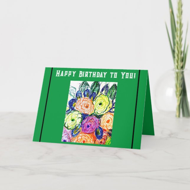 Tarjeta Feliz cumpleaños para ti (Anverso)