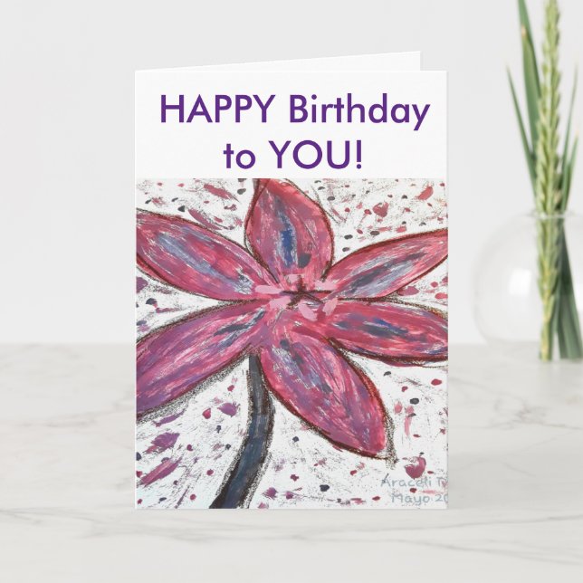 Tarjeta ¡Feliz cumpleaños para ti! (Anverso)