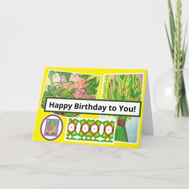 Tarjeta ¡Feliz cumpleaños para ti! (Anverso)