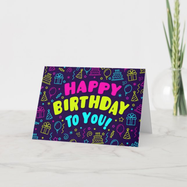Tarjeta Feliz Cumpleaños Para Ti (Anverso)