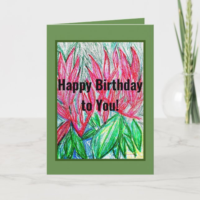 Tarjeta ¡Feliz cumpleaños para ti! (Anverso)