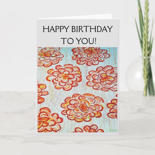 Tarjeta ¡Feliz cumpleaños para ti! (Anverso)