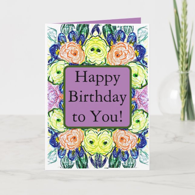 Tarjeta ¡Feliz cumpleaños para ti! (Anverso)